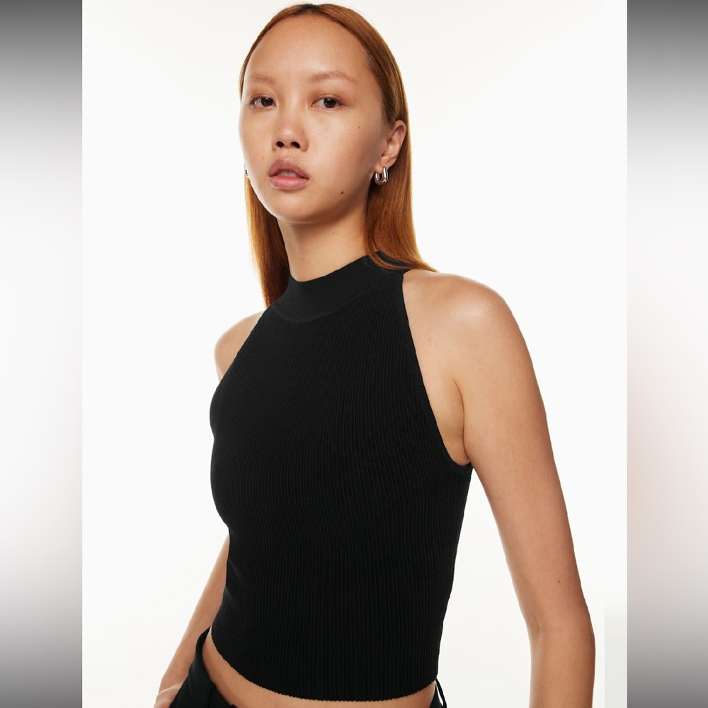 Aritzia Sculpt Knit Mockneck Halter Top